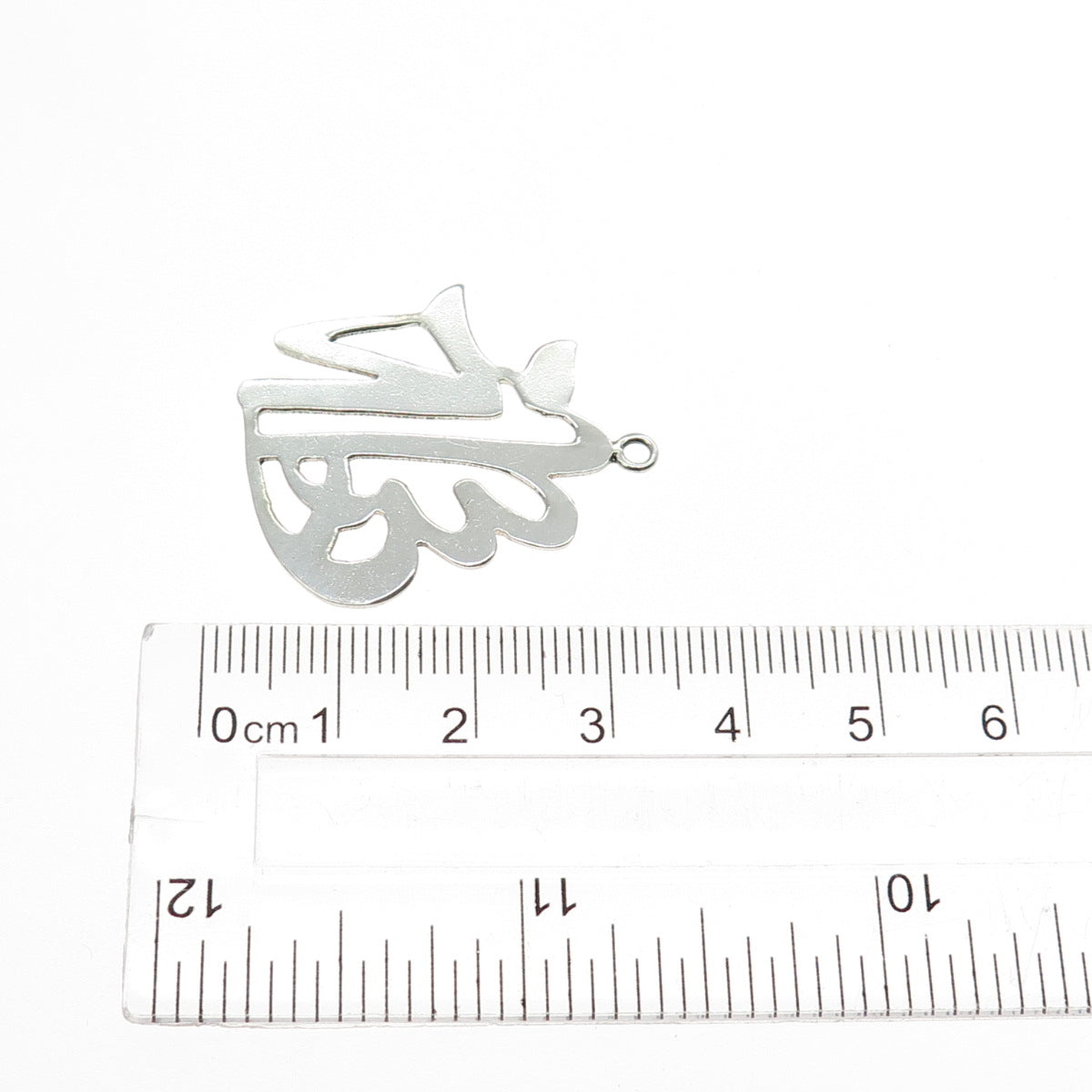 925 Sterling Silver Vintage Fortune Chinese Character Charm Pendant