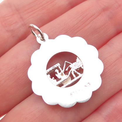 925 Sterling Silver Vintage Bermuda Carriage Charm Pendant