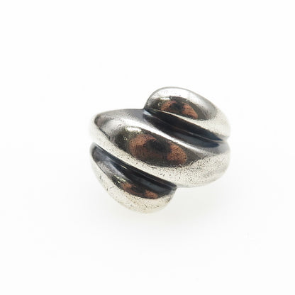 MWS Mark Washerman Samara Sterling Silver Vintage Modernist Oxidized Ring Size 6