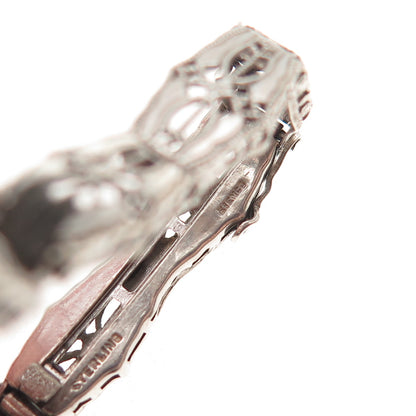 Esemco Sterling Silver Antique Rhinestone Filigree Bracelet 6.75" (broken link)