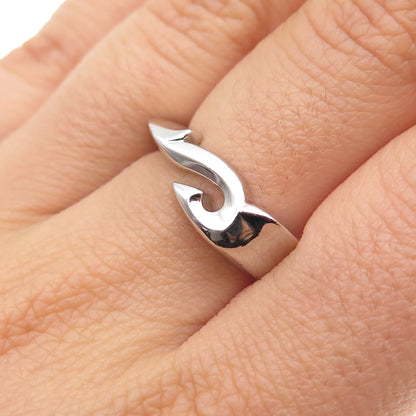 GUESS 925 Sterling Silver Hook Ring Size 7