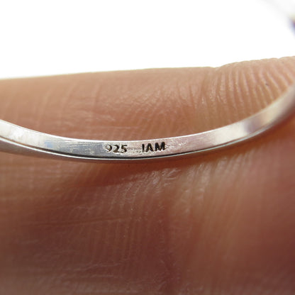 925 Sterling Silver Vintage Round-Cut Shaped C Z Engagement Ring Size 7