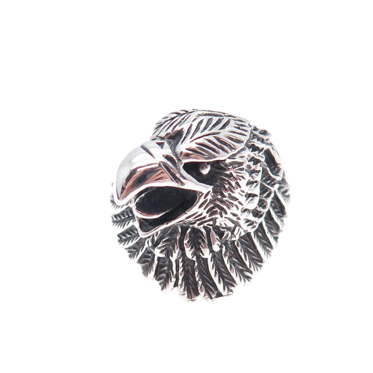 925 Sterling Silver Vintage Eagle Bird Oxidized Ring Size 11.5