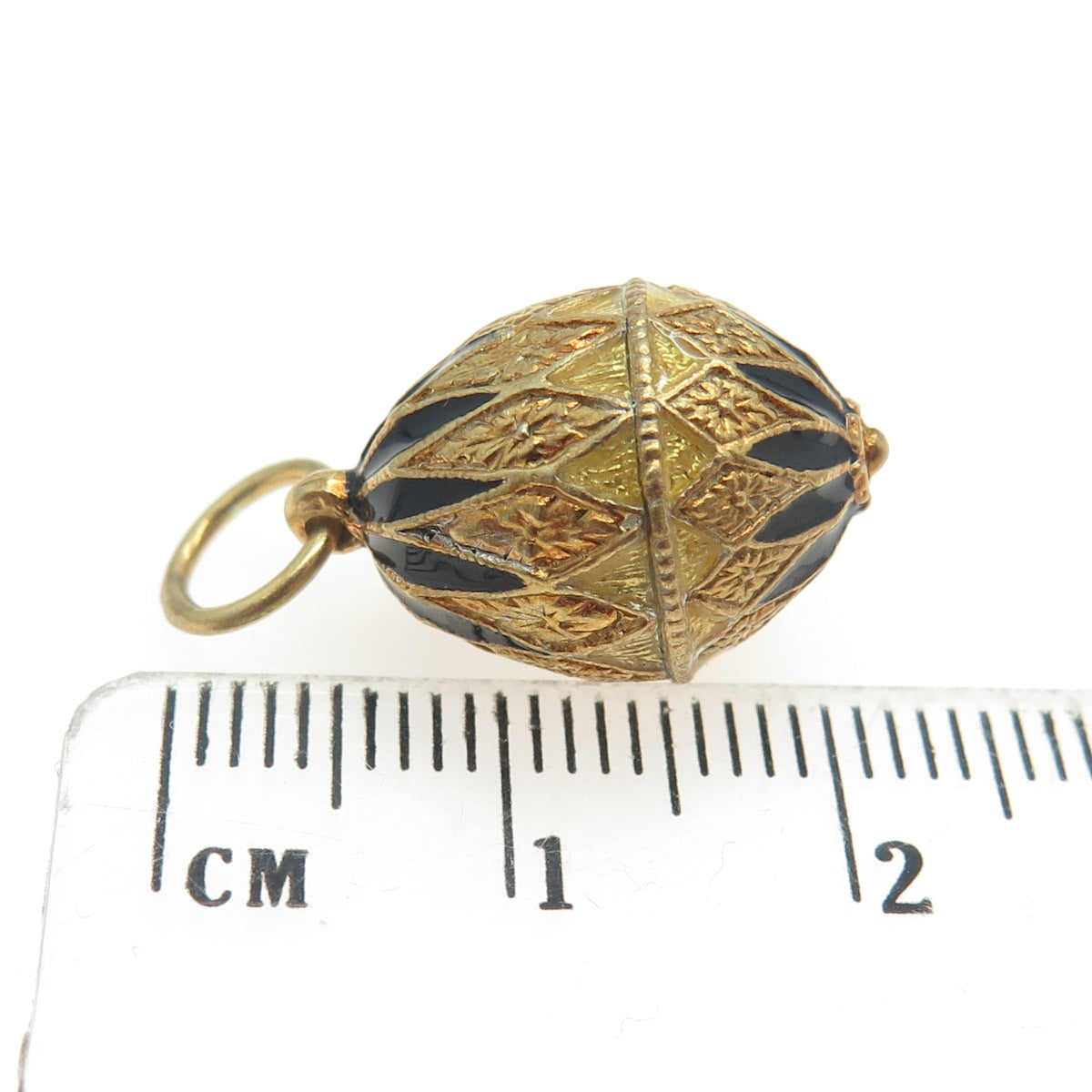 RAFKA Retired 925 Sterling Silver Vermeil Enamel Royal Easter Egg Charm Pendant