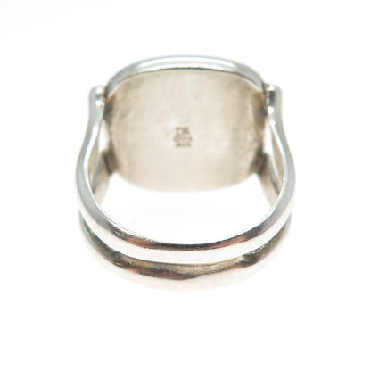 JAY KING DESERT ROSE 925 Sterling Silver Vintage Rainbow Calsilica Ring Size 7.5