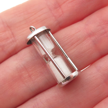 Griffith & Sons 925 Sterling Silver Antique Art Deco Hourglass 3D Mini Pendant