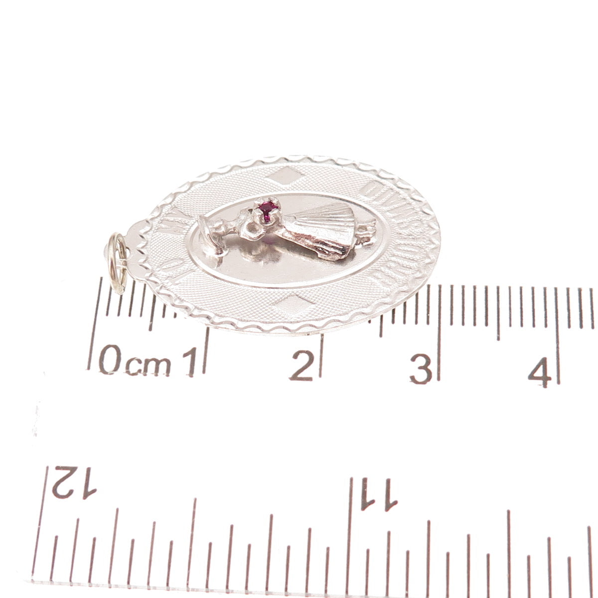 Art's Elegance 925 Sterling Silver Vintage Rhinestone To My Bridesmaid Pendant