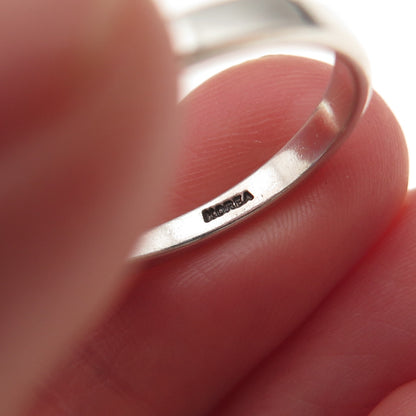 925 Sterling Silver Vintage Lab-Created Sapphire & C Z Ring Size 8