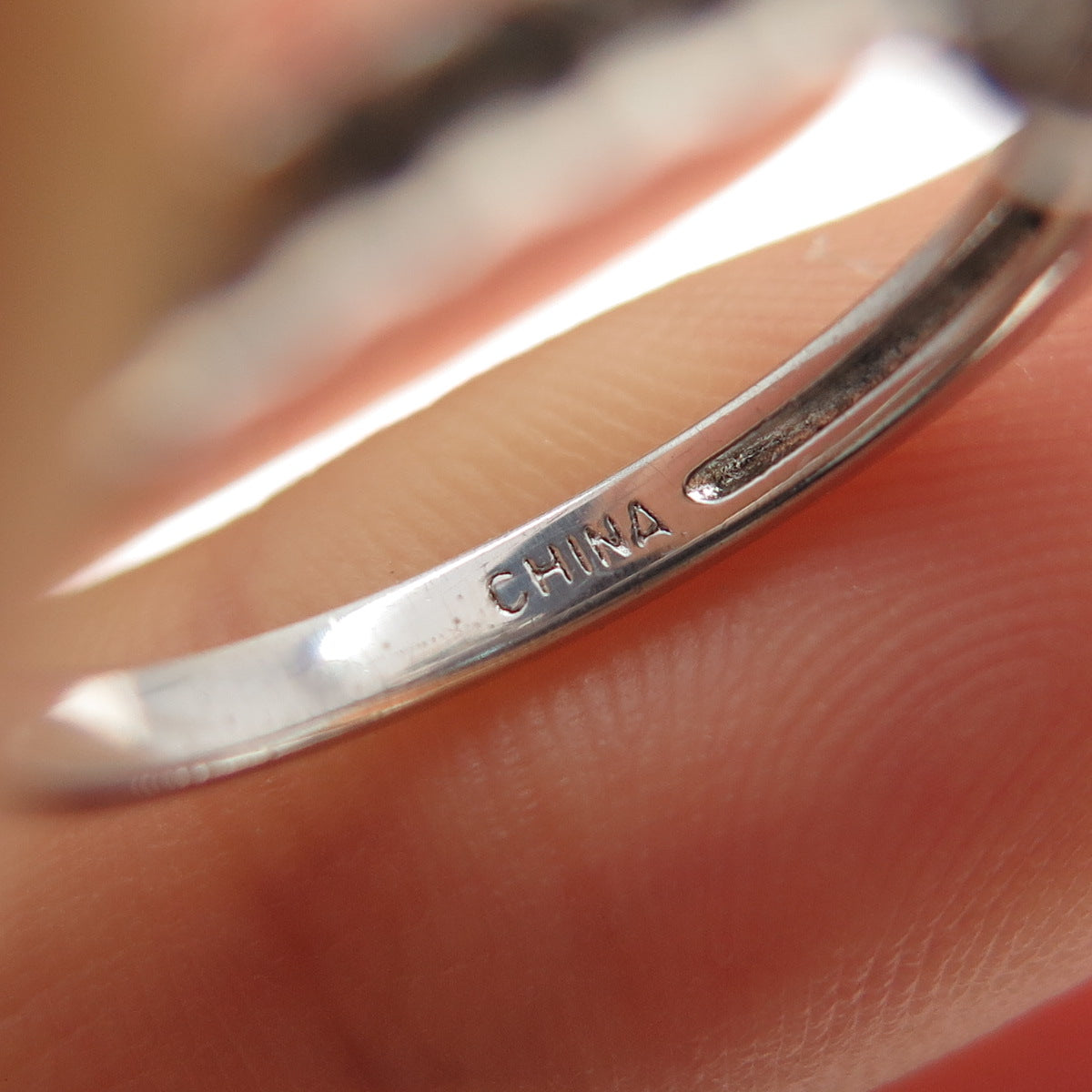 925 Sterling Silver Real Cushion-Cut Blue & Round-Cut White Topaz Ring Size 7