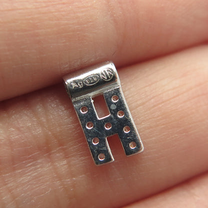 NOMINATION Italy 925 Sterling Silver C Z Letter "H" SeiMia Pendant
