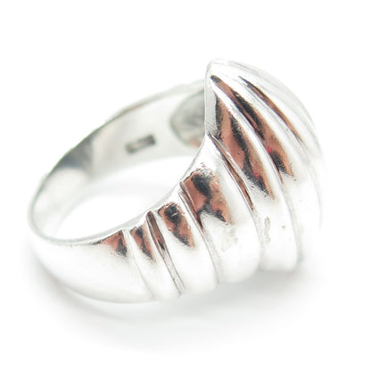 CHAPAL ZENRAY 925 Sterling Silver Vintage Modernist Dome Ring Size 7