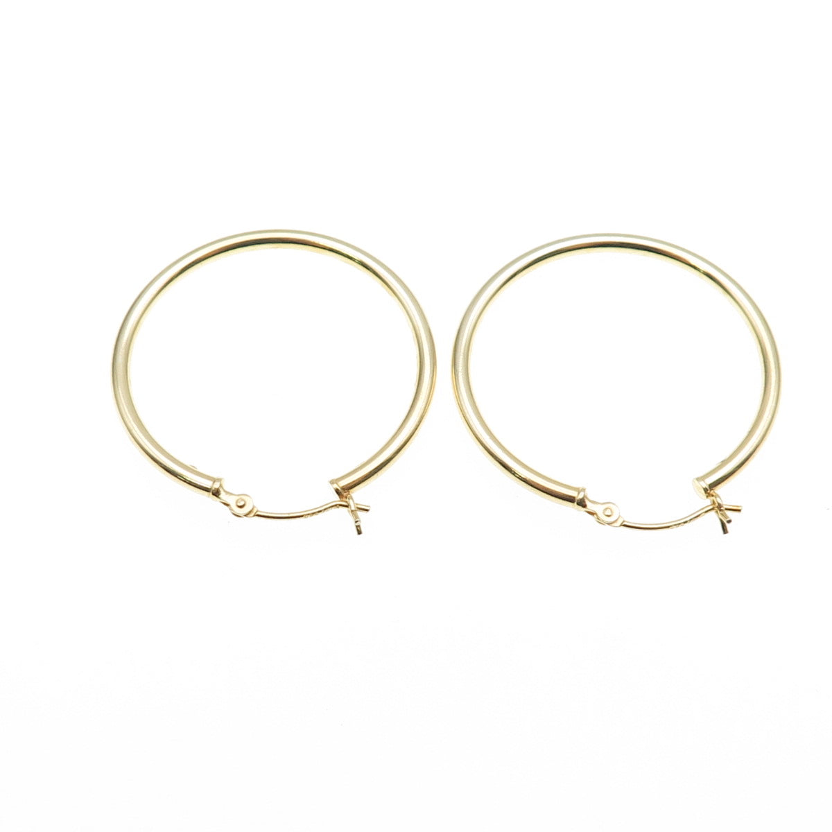 925 Sterling Silver Gold Plated Hoop Earrings