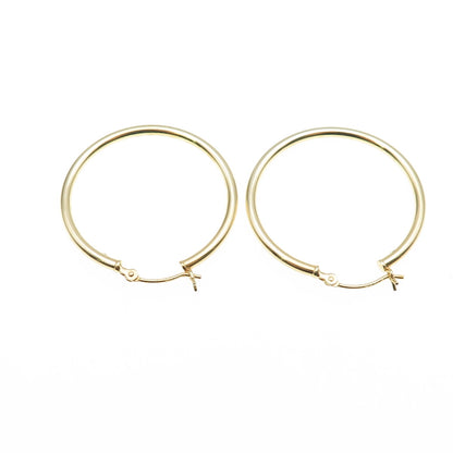 925 Sterling Silver Gold Plated Hoop Earrings