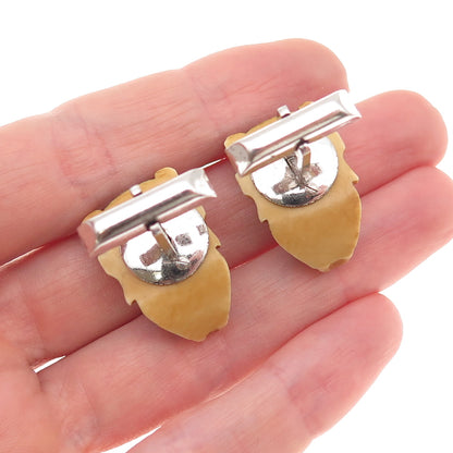 925 Sterling Silver Vintage Japanese Hannya Mask Cufflinks