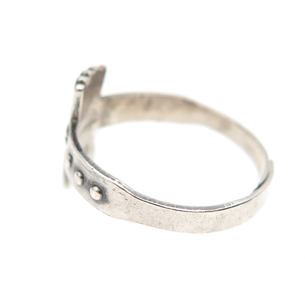 Wood Gatherer 925 Sterling Silver Vintage Campfire Girls Oxidized Ring Size 7