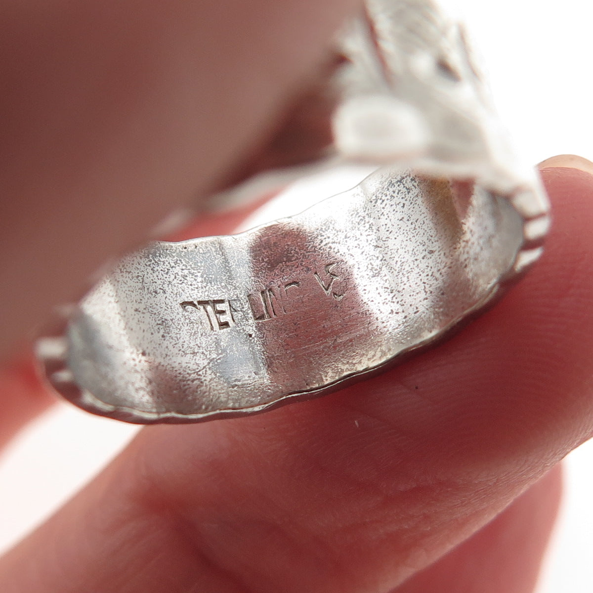 J.D. Schlang Co. 925 Sterling Silver Vintage Textured Band Ring Size 7