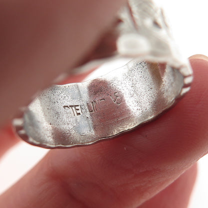 J.D. Schlang Co. 925 Sterling Silver Vintage Textured Band Ring Size 7