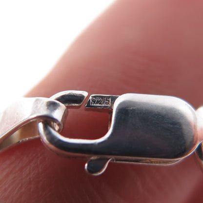 925 Sterling Silver Vintage Italy Figaro Chain Necklace 20"