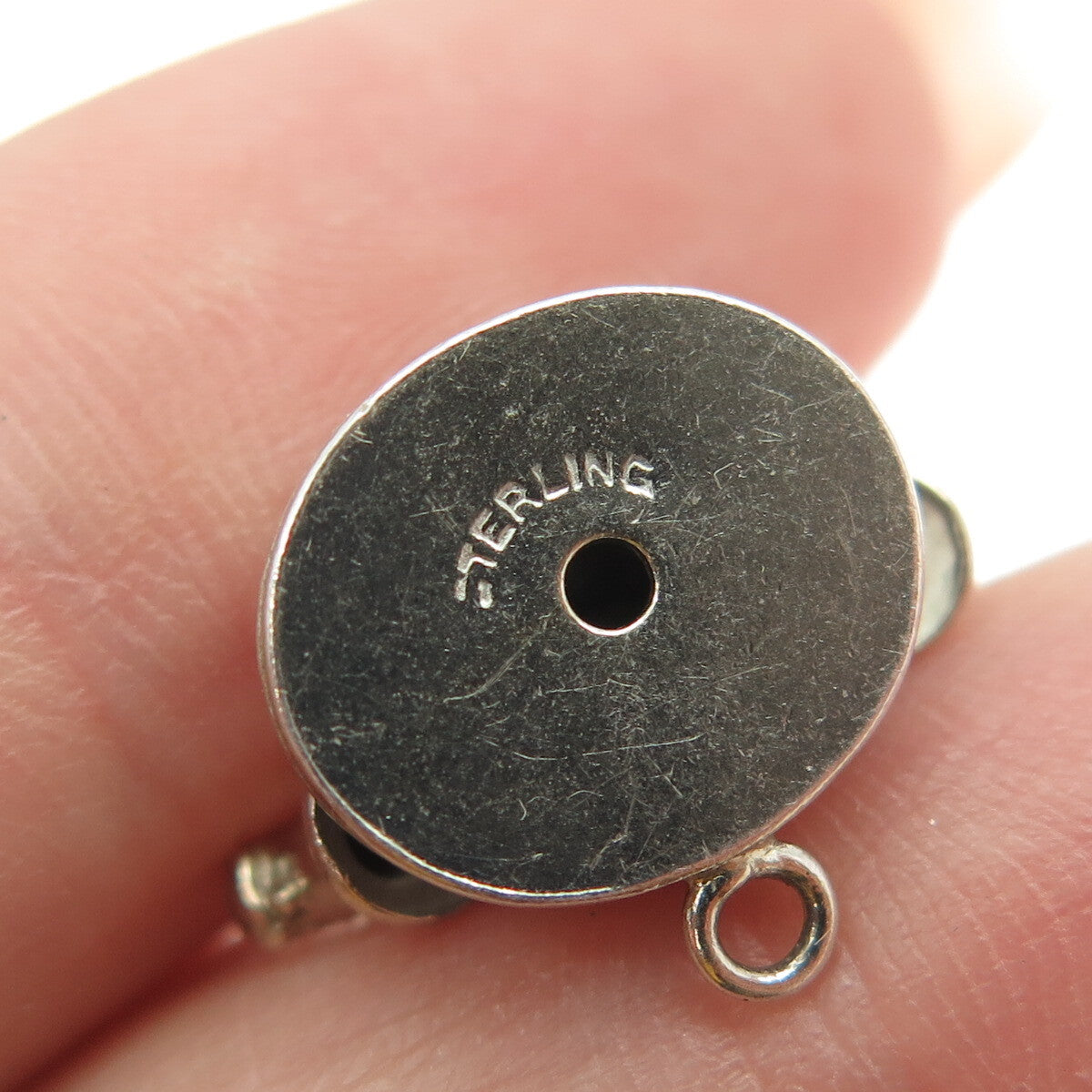 925 Sterling Silver Antique Art Deco "I Love You" Rotary Telephone Pendant