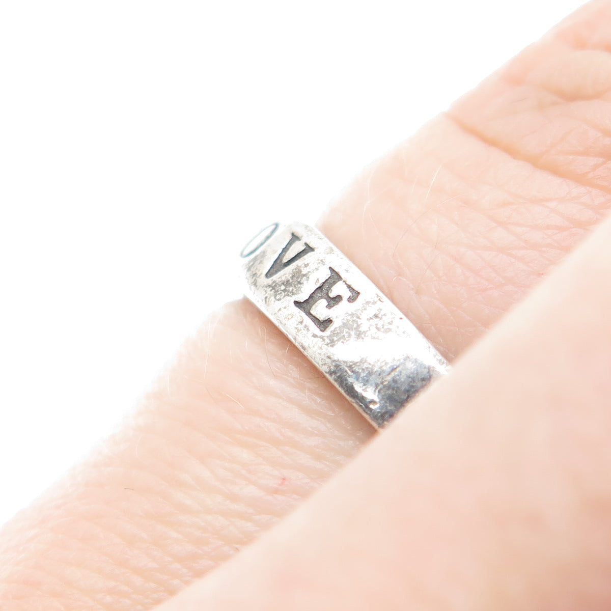 925 Sterling Silver Vintage True Love Waits Band Ring Size 6.75