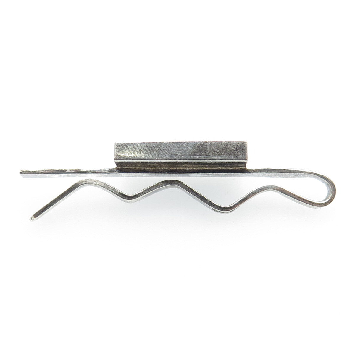 950 Silver Antique Enamel Chinese Character "Blessing" Tie Clip