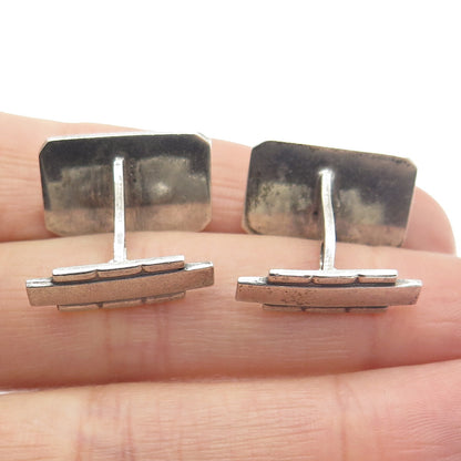 MAKON RAS SCOTT SKOTNER 830S Silver Vintage Denmark Modernist Flower Cufflinks