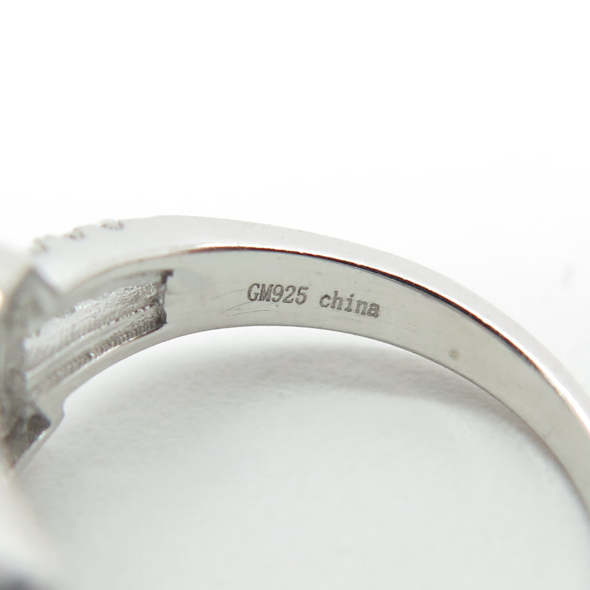 925 Sterling Silver Pave C Z Ring Size 5.5