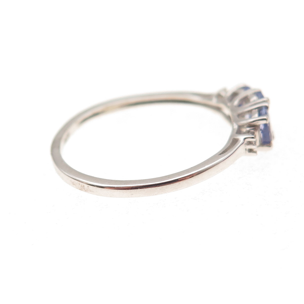 Chuck Clemency 925 Sterling Silver Real Oval-Cut Tanzanite Ring Size 8