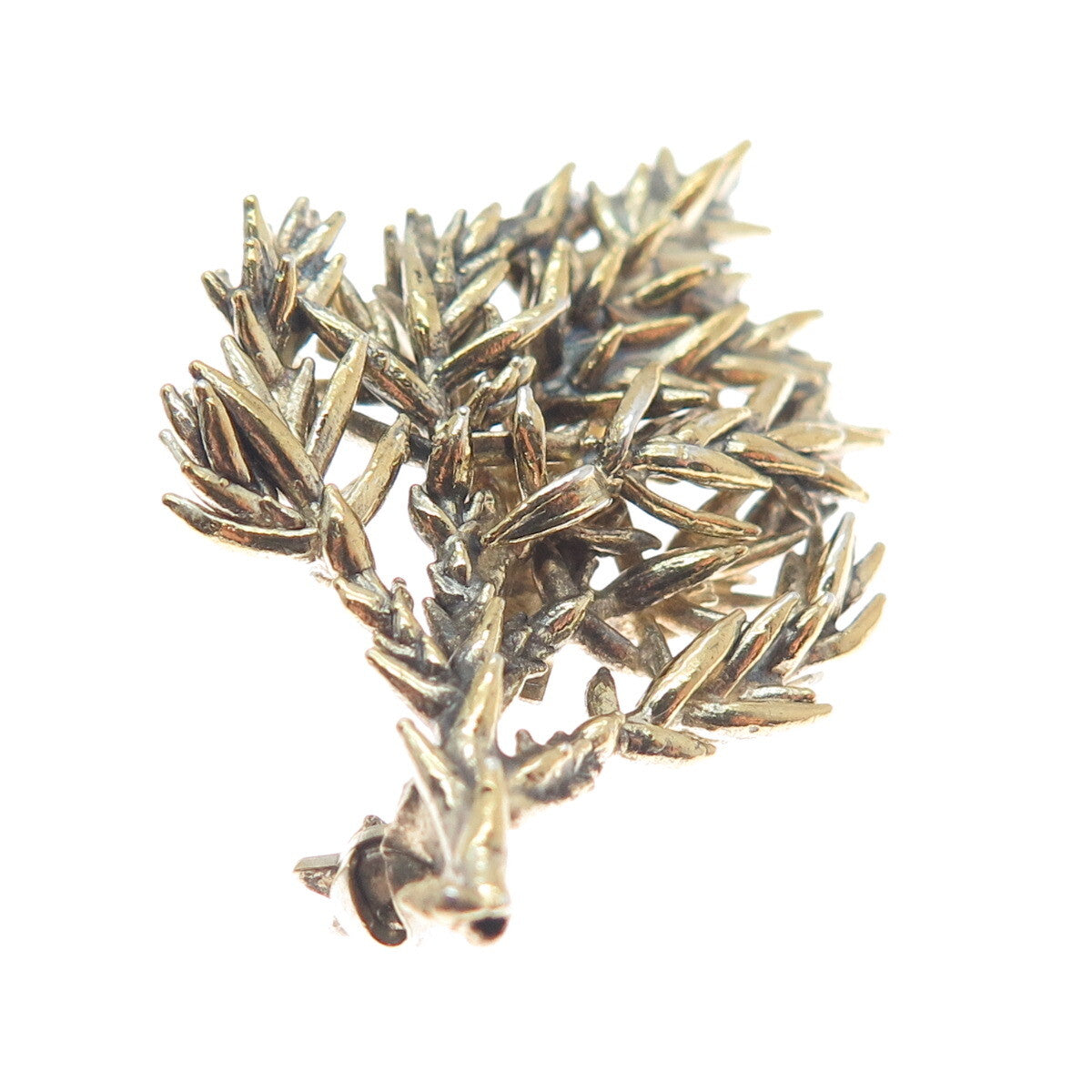 EGGERT 925 Sterling Silver Gold Plated Vintage Denmark Flora Danica Pin Brooch