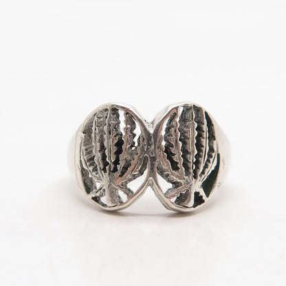 925 Sterling Silver Vintage Cactus Ring Size 5.75