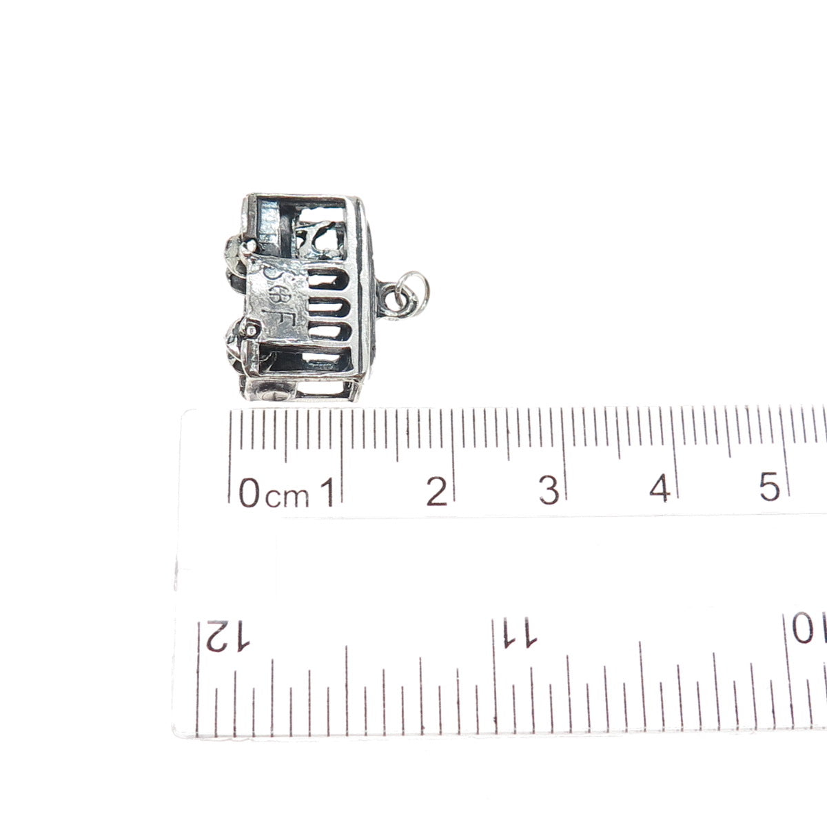 925 Sterling Silver Vintage San Francisco Cable Car Mini 3D Charm Pendant