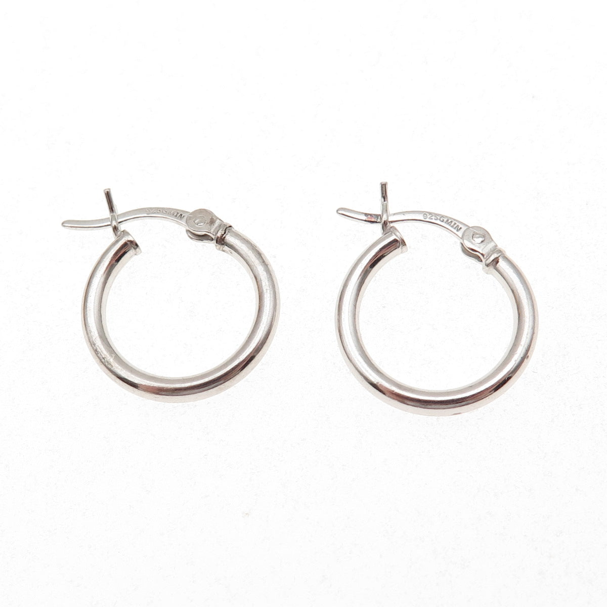 925 Sterling Silver Tube Hoop Earrings