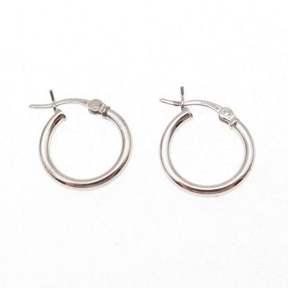 925 Sterling Silver Tube Hoop Earrings
