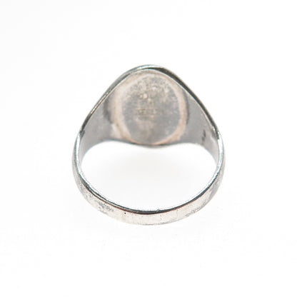 925 Sterling Silver Vintage YDL Enamel St. Francis College Ring Size 9.25