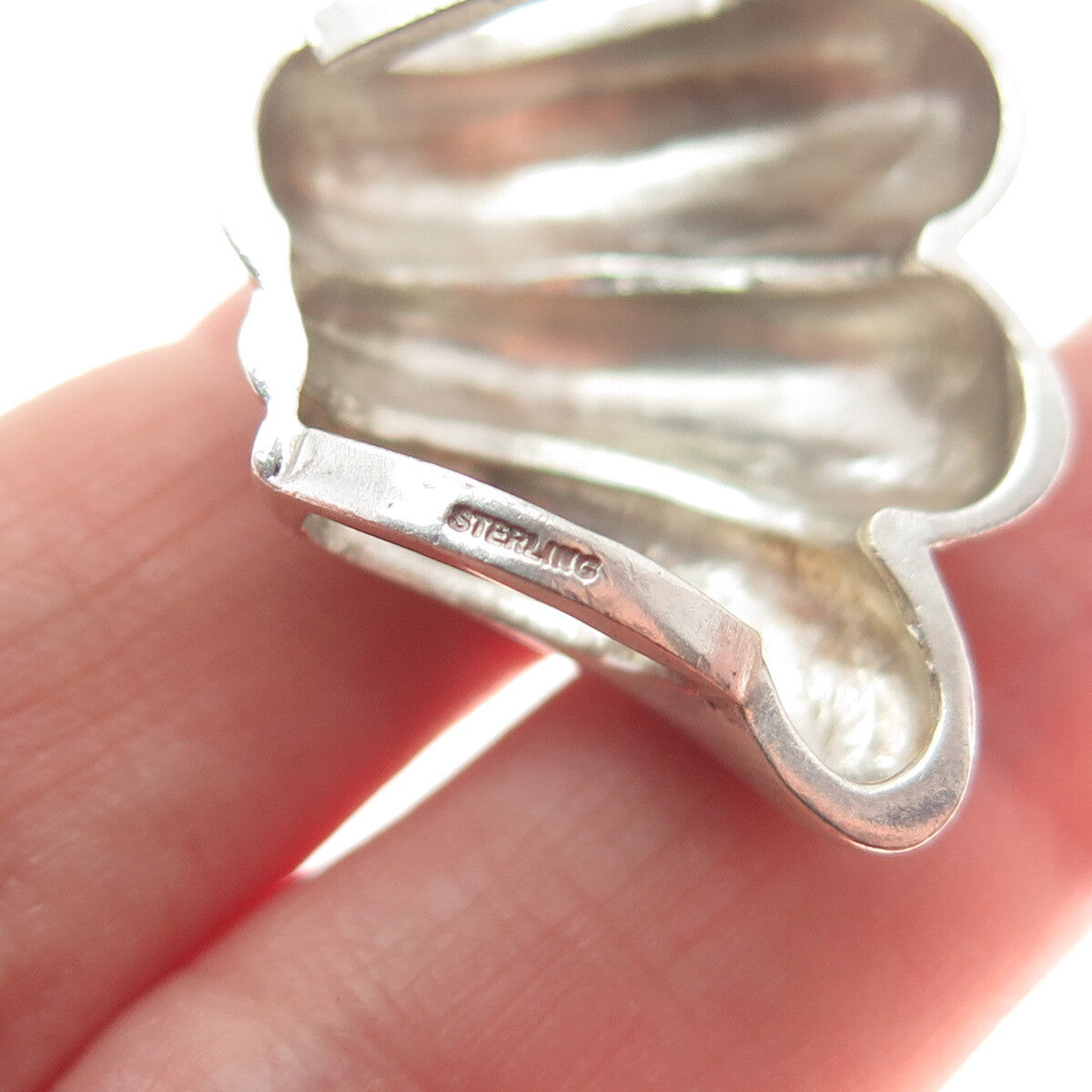 VICTORIA SOPRANO JEWELLERY 925 Sterling Silver Vintage Ribbed Slide Pendant