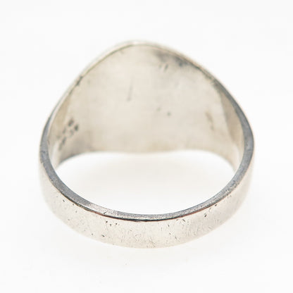 925 Sterling Silver Vintage Mexico Aries Zodiac Sign Oxidized Ring Size 10.75
