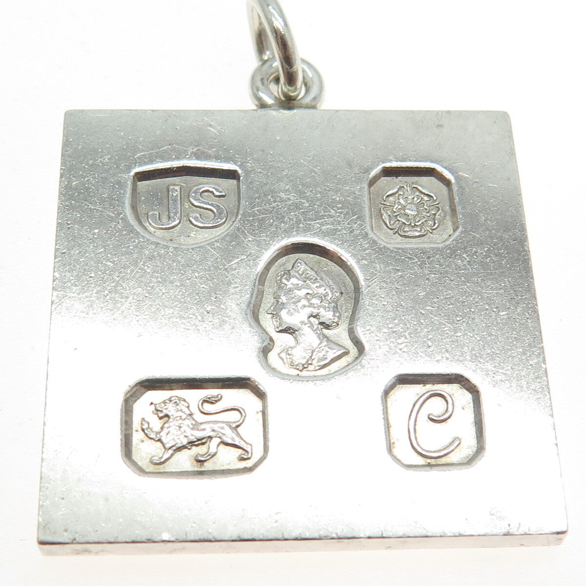 JACK SPENCER 925 Sterling Silver Vintage Sheffield 1977 Tag Pendant #732