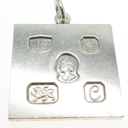 JACK SPENCER 925 Sterling Silver Vintage Sheffield 1977 Tag Pendant #732