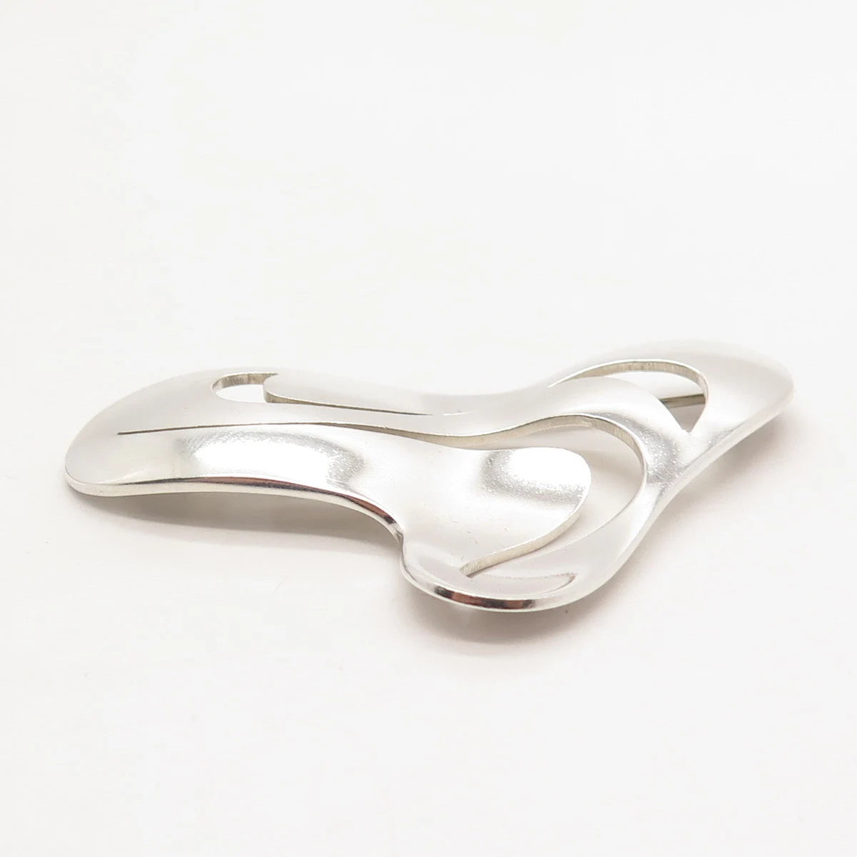 925 Sterling Silver Vintage Mexico Modernist Pin Brooch