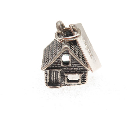 Bell Trading Post 925 Sterling Silver Vintage Cottage Texas 3D Charm Pendant