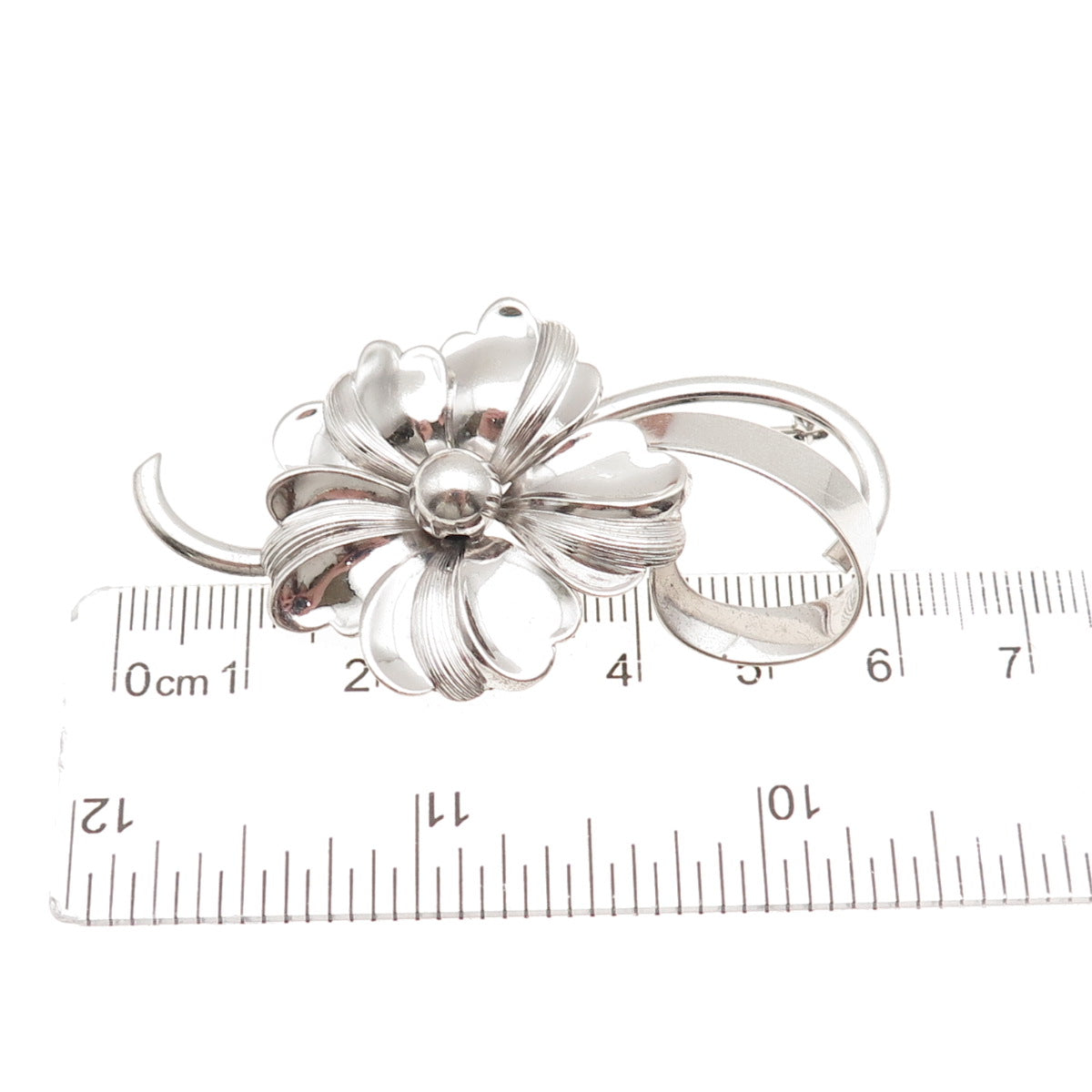 Forstner 925 Sterling Silver Vintage Floral Pin Brooch