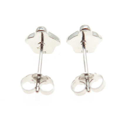 925 Sterling Silver Enamel Cupcake Stud Earrings