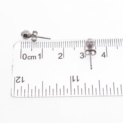 925 Sterling Silver Hammered Ball Stud Earrings