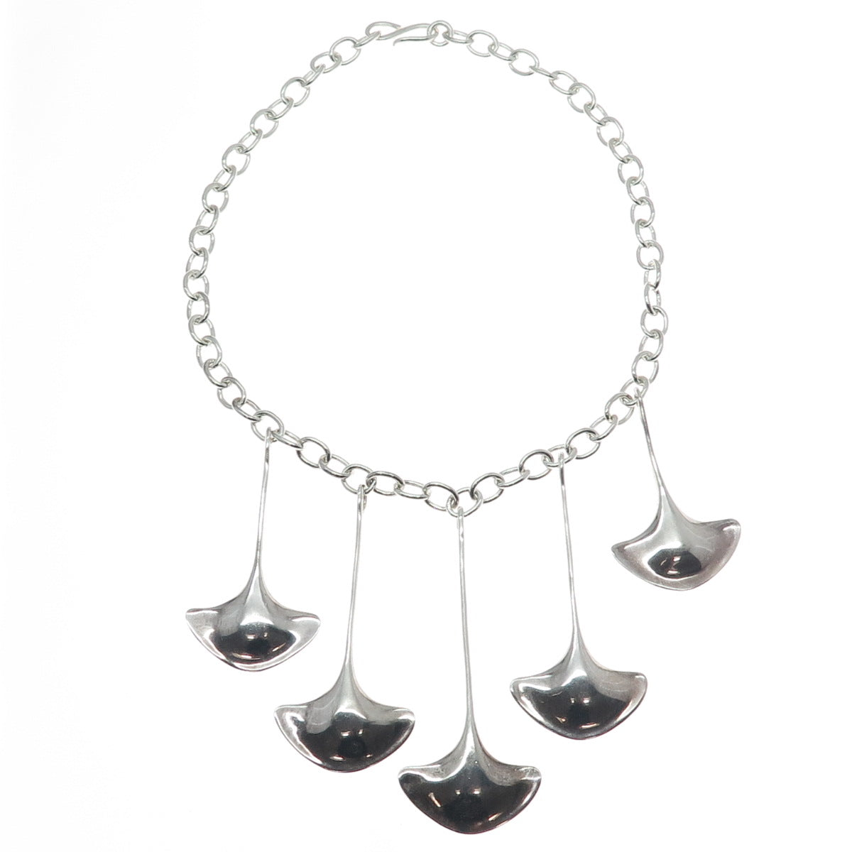 ROBERT LEE MORRIS STUDIO 925 Sterling Silver Vintage Modernist Necklace 18"