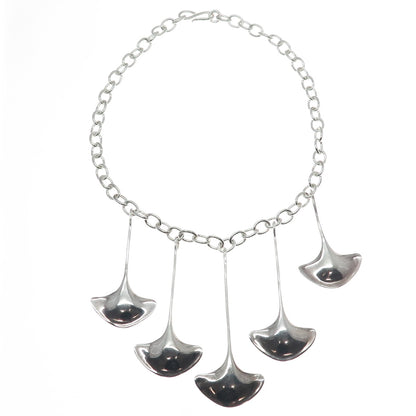 ROBERT LEE MORRIS STUDIO 925 Sterling Silver Vintage Modernist Necklace 18"