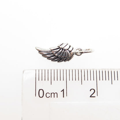 925 Sterling Silver "Little Angel" Wing Charm Pendant