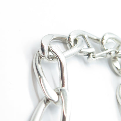 925 Sterling Silver Vintage Mexico Curb Link Bracelet 7"