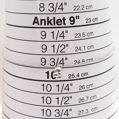 925 Sterling Real Diamond Spiga Link Adjustable Bolo Anklet / Bracelet 6-9.75"