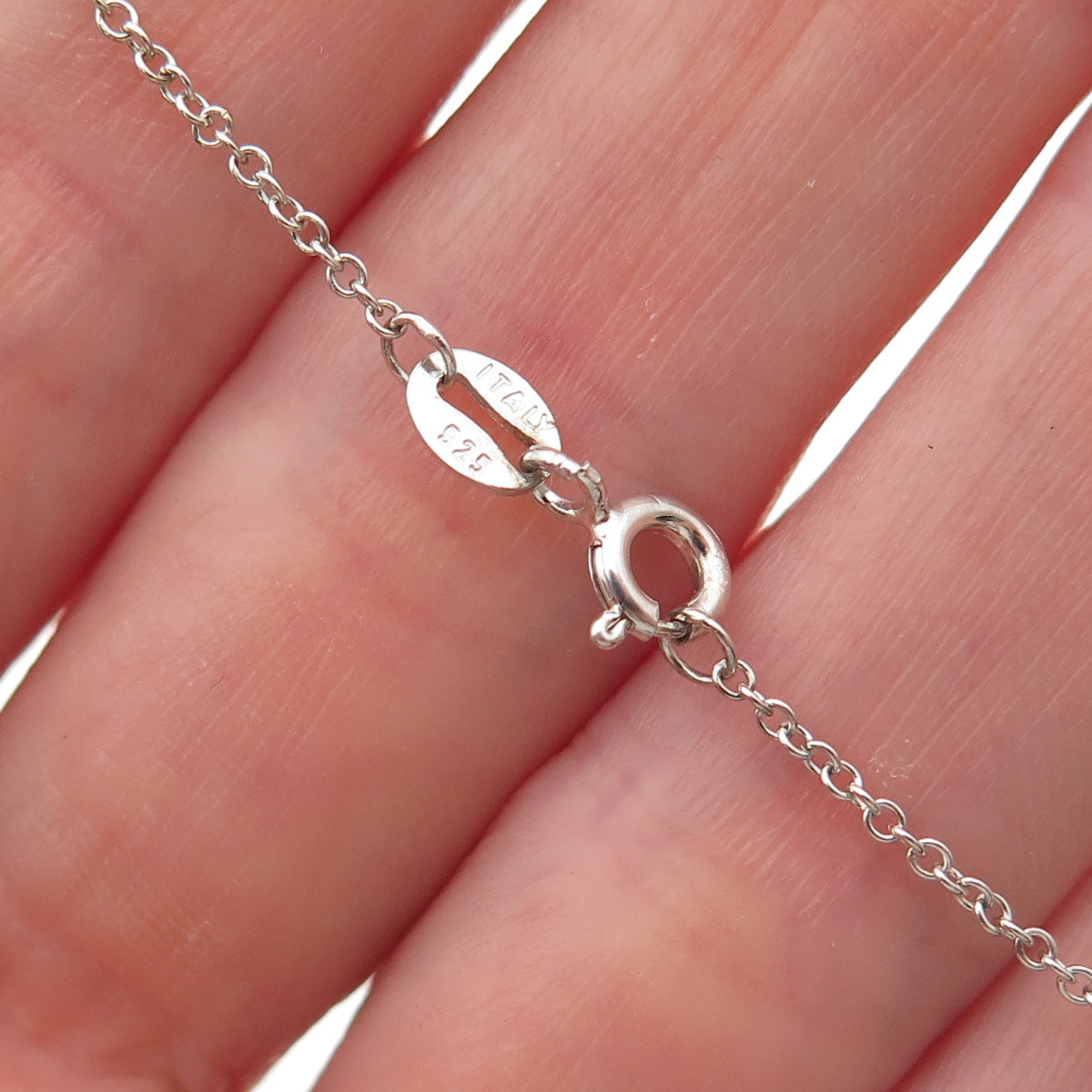 925 Sterling Silver Round-Cut C Z Cross Cable Chain Necklace 18"