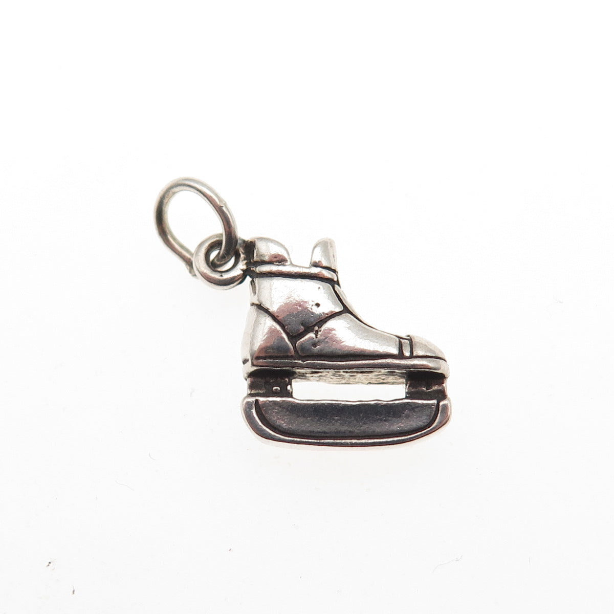 Sunwest 925 Sterling Silver Vintage 1985 Ice Skate Oxidized Mini Charm Pendant